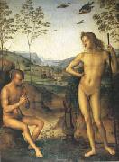 Pietro vannucci called IL perugino Apollo and Marsyas (mk05) oil painting artist